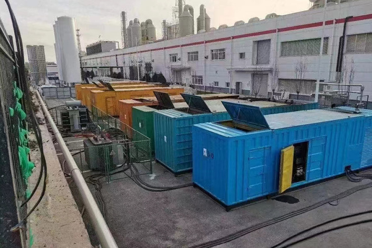穆棱发电机租赁施工现场